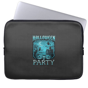 Halloween Party Haunted House Pumpkins Skull Witch Laptop Sleeve