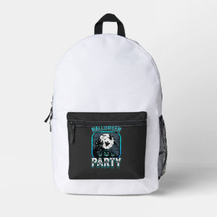 Halloween Party Haunted Pumpkin Vector Design Printed Backpack