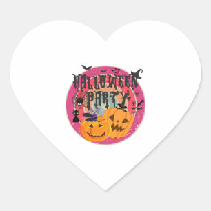 Halloween Party        Heart Sticker