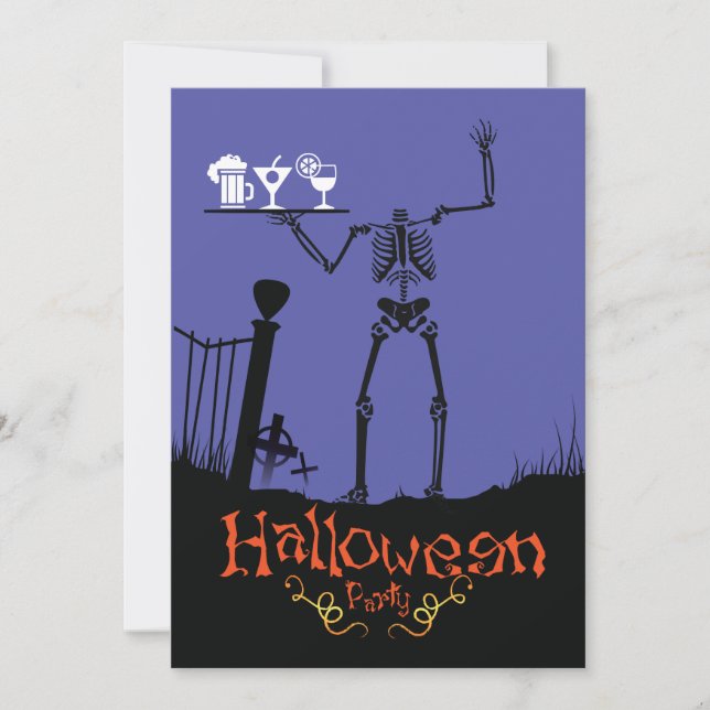 Halloween Party invitación Drinks Invitation (Front)