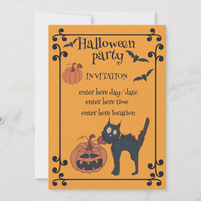 Halloween party invitation (Front)
