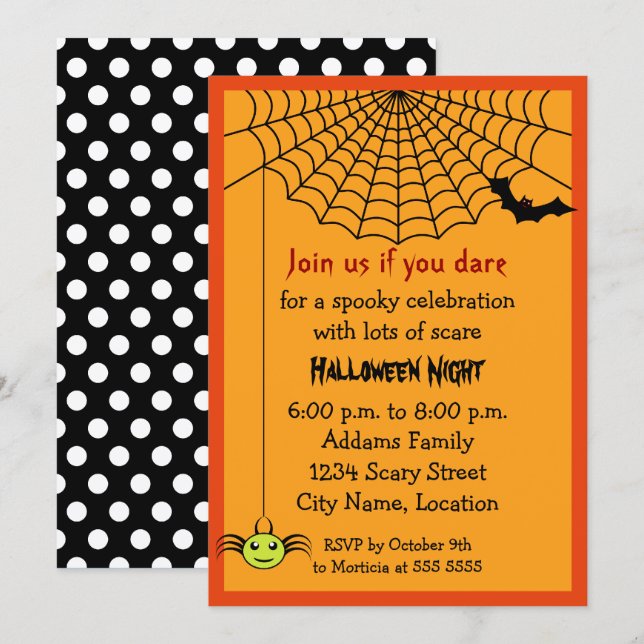 Halloween Party Invitation (Front/Back)