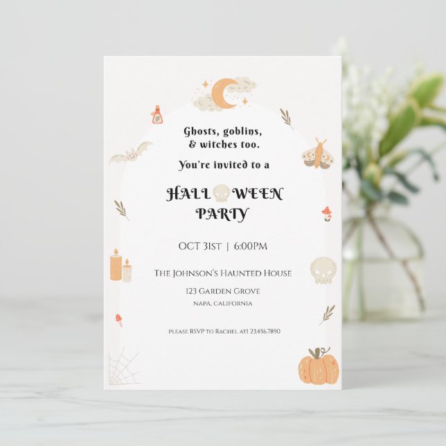 Halloween Party Invitation (Standing Front)
