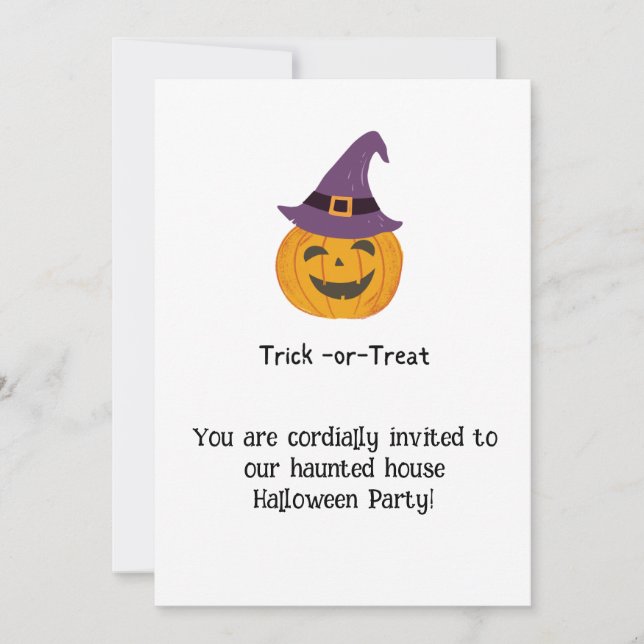 Halloween party invitation (Front)