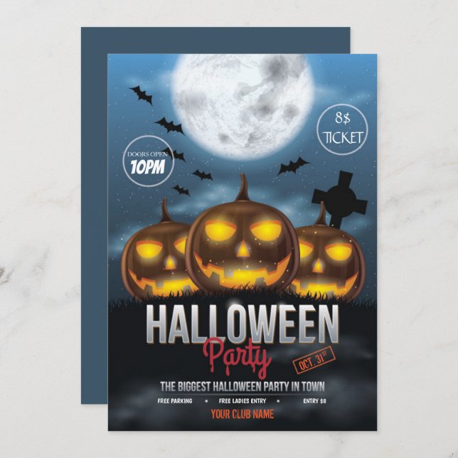 Halloween Party Invitation (Front/Back)