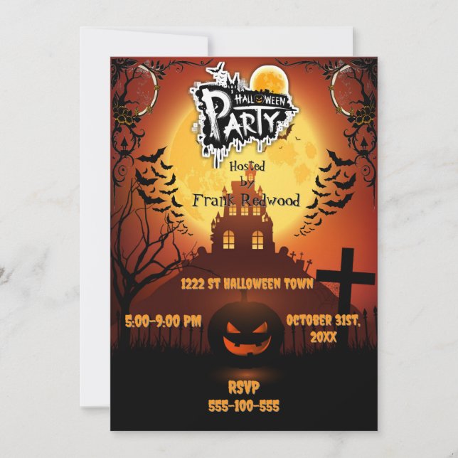 Halloween party invitation (Front)