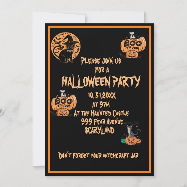 Halloween party invitation (Front)