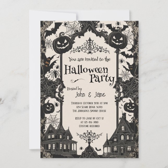 Halloween party invitation (Front)