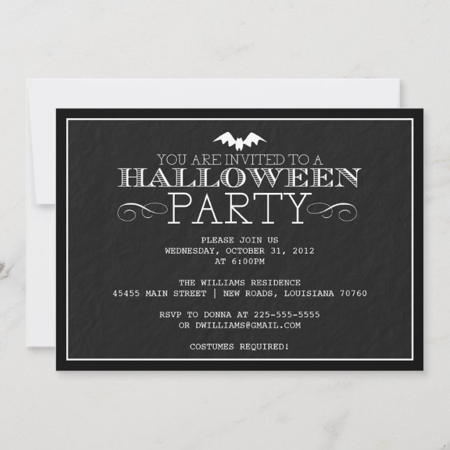 Halloween Party Invitation (Front)