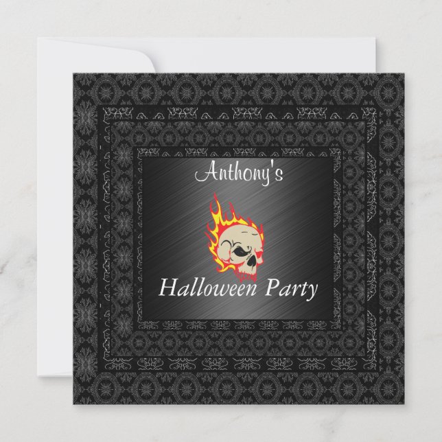 Halloween Party Invitation Black (Front)