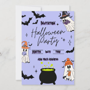 Halloween party invitation card