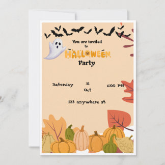 Halloween Party Invitation Card