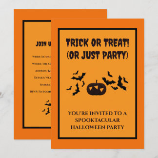 Halloween Party Invitation Card Classic Spooky