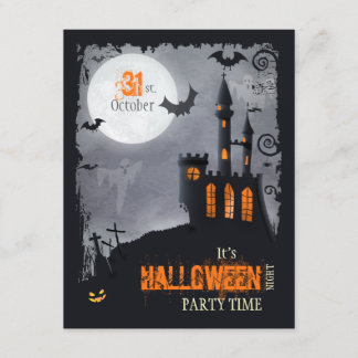 Halloween Party Invitation (front and back)