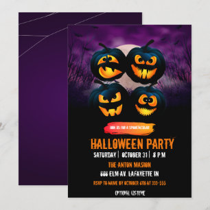 Halloween party invitation fully customisable