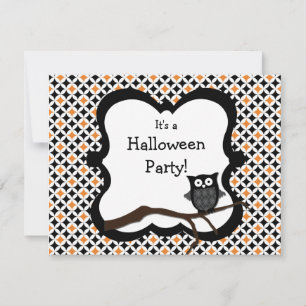 Halloween Party Invitation - Owl