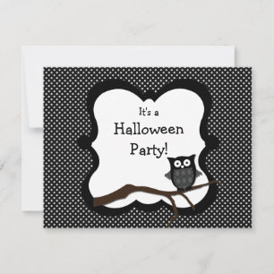 Halloween Party Invitation - Owl