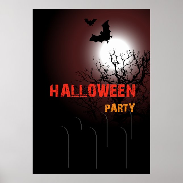 Halloween party invitation poster (Front)