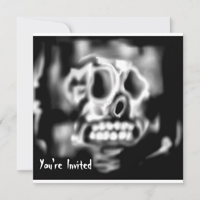 Halloween Party Invitation Skull (Front)