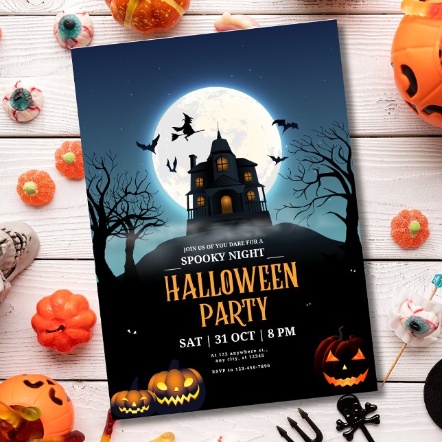 Halloween Party Invitation, Spooky Night Halloween Invitation (Creator Uploaded)