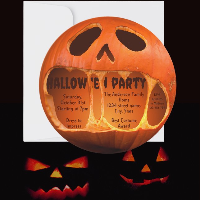 Halloween party invitation spooky pumpkin (Creator Uploaded)