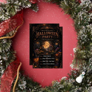 Halloween Party Invitation Template Editable Hal