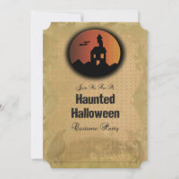 Halloween Party Invitation, Vintage, Ephemera