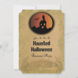 Halloween Party Invitation, Vintage, Ephemera Invitation