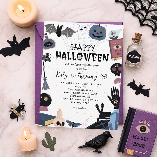 Halloween Party Invitation - Witch Invitations (Creator Uploaded)