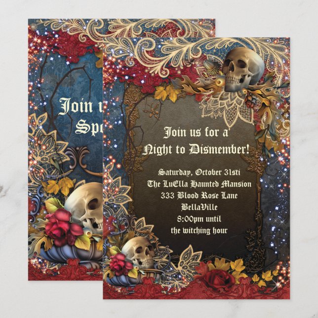 HALLOWEEN PARTY INVITATIONS (Front/Back)