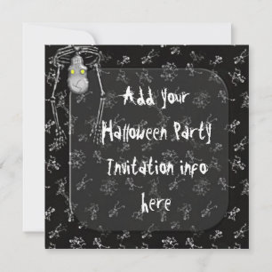 Halloween Party Invitations Skeletons