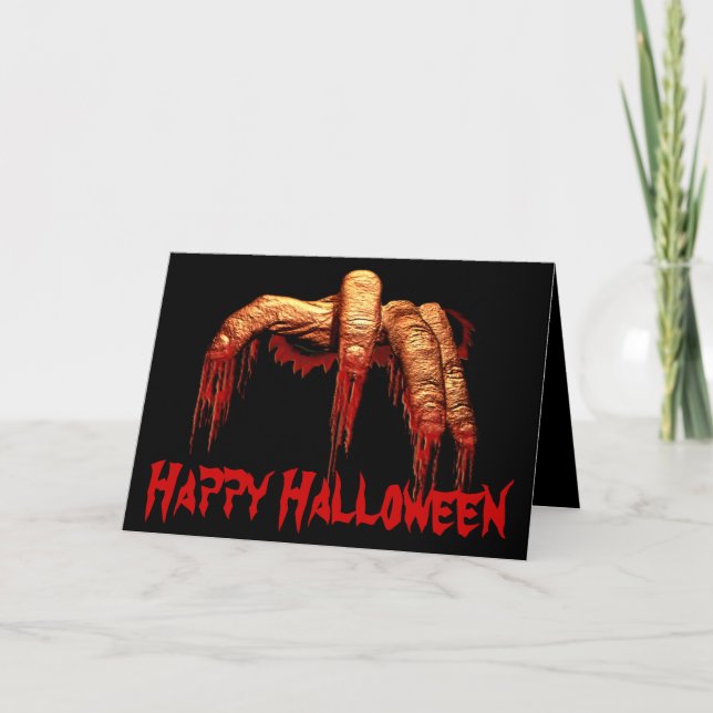 Halloween Party Invitations Zombie Horror Cards (Front)