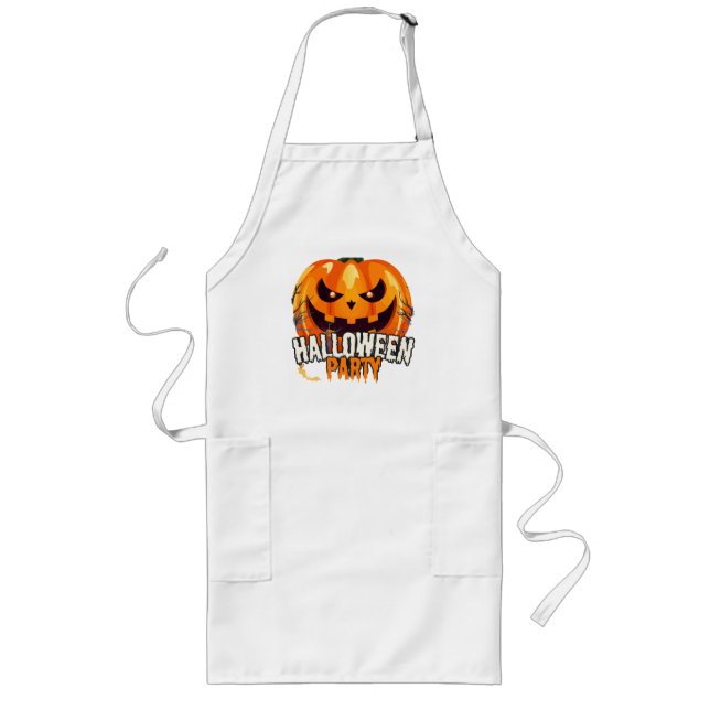 Halloween Party – Jack-o’-Lantern Design Long Apron (Front)