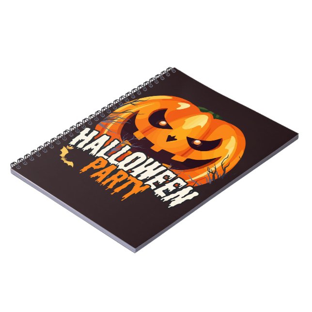 Halloween Party – Jack-o’-Lantern Design Notebook (Left Side)