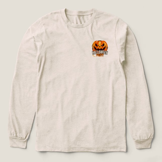 Halloween Party – Jack-o’-Lantern Design Tri-Blend Shirt (Design Front)