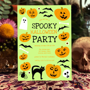 HALLOWEEN PARTY Jack-o-lanterns Cute Custom Invitation