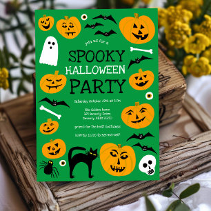 HALLOWEEN PARTY Jack-o-lanterns Cute Custom Invitation