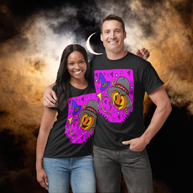 Halloween Party Jack O'Lantern Bugle Purple Unisex T-Shirt (Halloween Party Jack O'Lantern Bugle Purple Unisex T-Shirt)