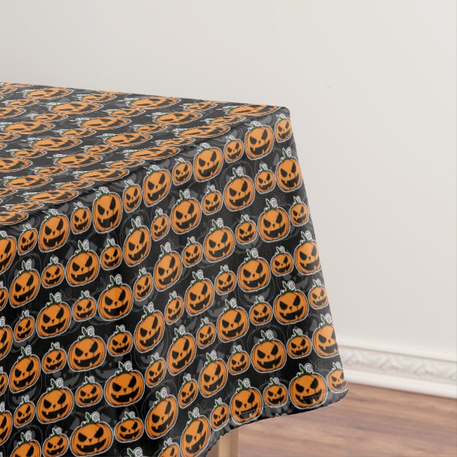 Halloween Party Jack O'Lanterns Pumpkins Tablecloth (In Situ)