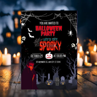 Halloween Party Let's Get Spooky  Invitation