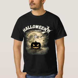 Halloween Party Moon Pumpkin Ghost Vintage Hallowe T-Shirt