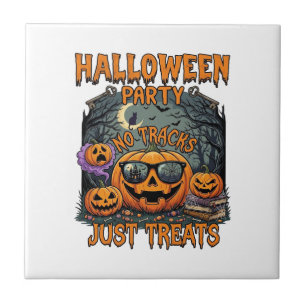 Halloween Party No Tracks Just Treats Sunglasses P Tile