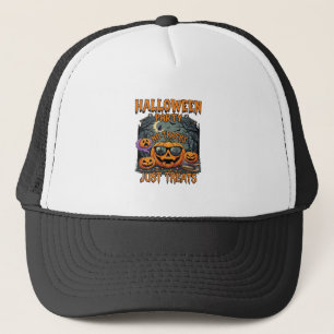 Halloween Party No Tracks Just Treats Sunglasses P Trucker Hat