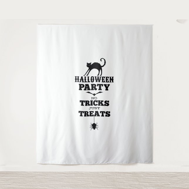 Halloween party no treats just tricks funny shirt tapestry (Front)