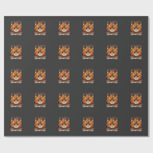 Halloween Party No Tricks Just Treats Ghost Moon P Wrapping Paper