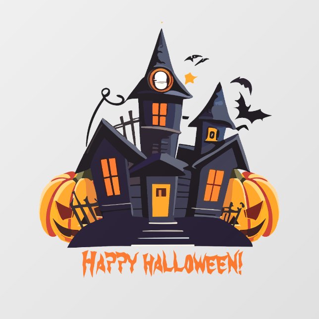 Halloween party orange pumpkin castle  (Sheet)