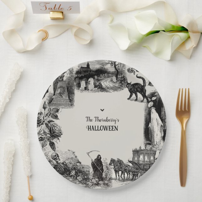 Halloween Party Paper Plate (Wedding)