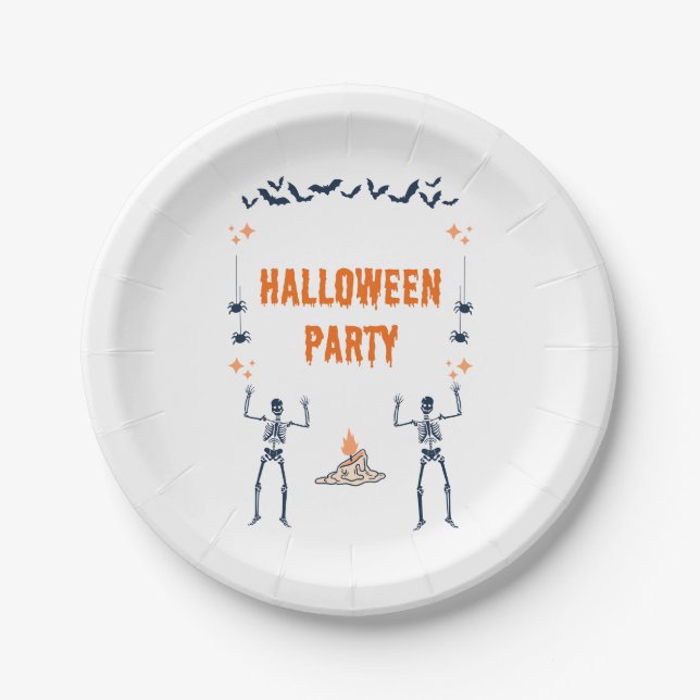 Halloween Party Paper Plates (Front)