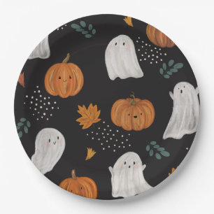 Halloween Party Paper Plates – Ghosts, Pumpkins