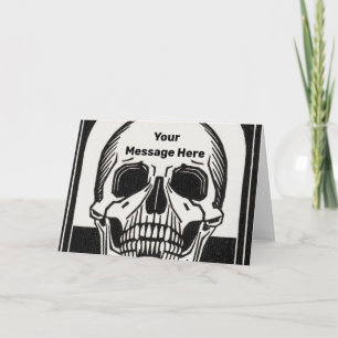 Halloween Party Personalised Skeleton Birthday Card